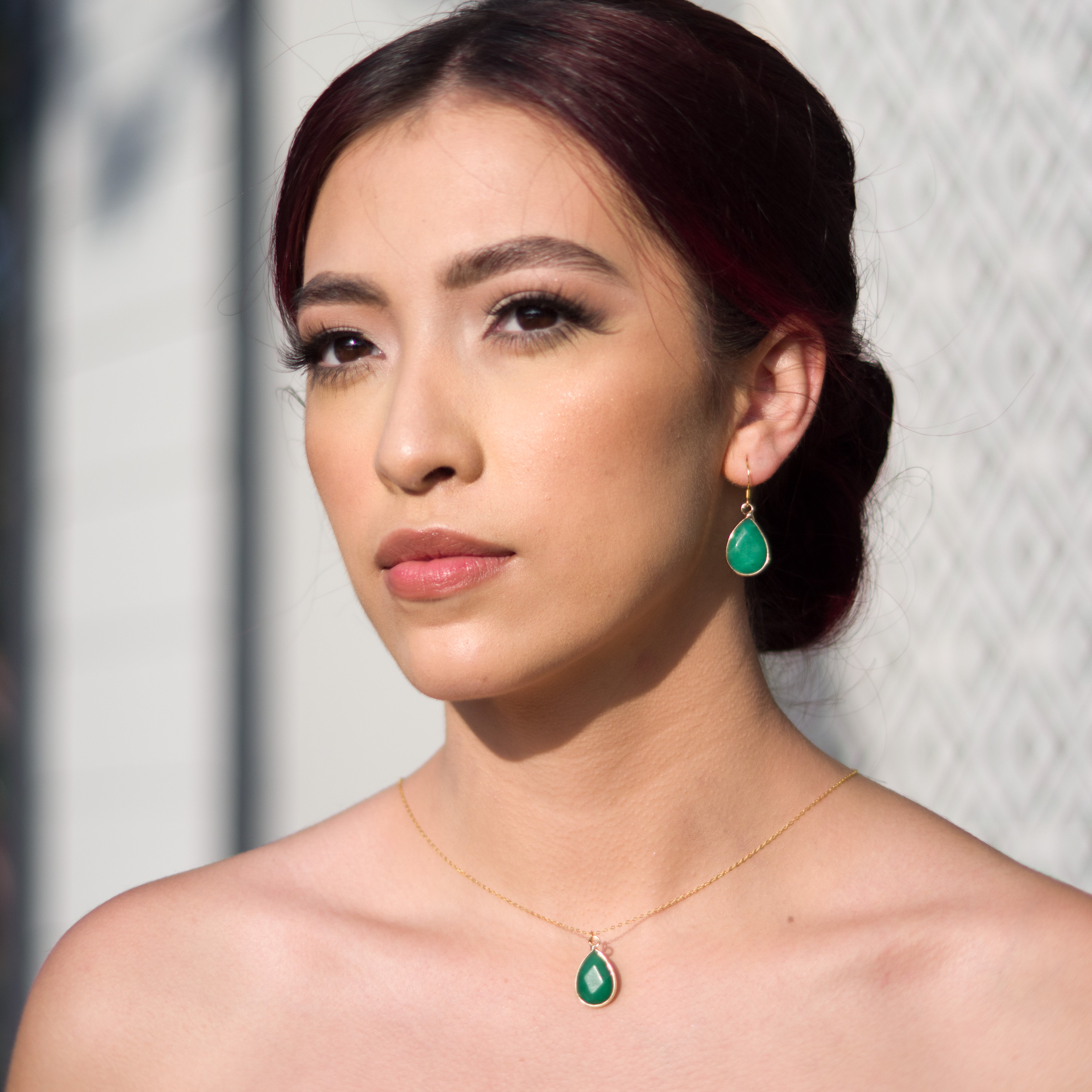 Green Aventurine Teardrop Earrings